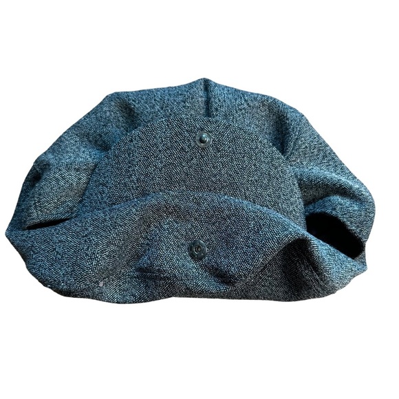 J. Crew | Grey Wool Herringbone Classic Driving Cap Size L/XL - Picture 6 of 8